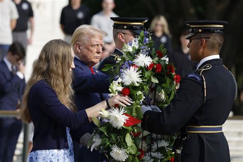 See video Trump campaign posted of controversial Arlington visit.